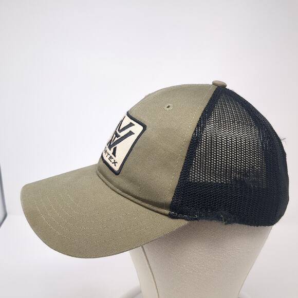 Vortex Logo Snapback Trucker Hat Brown One Size Mesh Back Colorblock - Picture 3 of 9